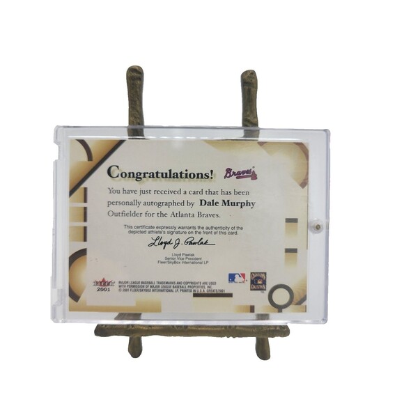 2001 Fleer Greats of the Game -  Dale Murphy - Autograph- Atlanta Braves - Picture 3 of 3